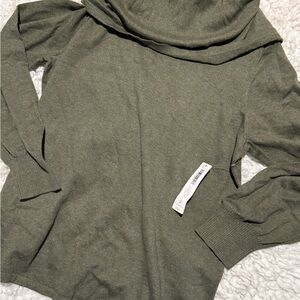 Chico's Olive Cowl Neck Sweater